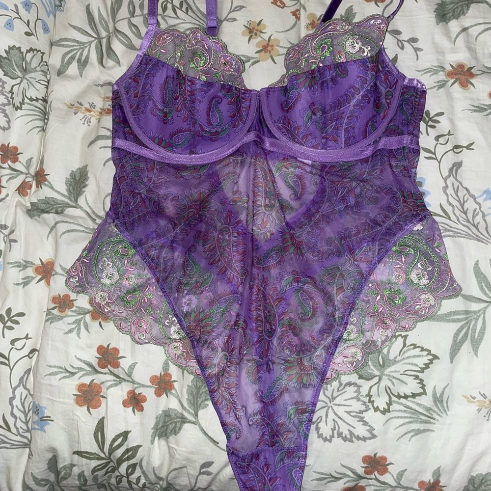 Savage x Fenty Purple lace body suit